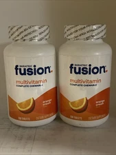 2x Bariatric Fusion Multivitamin Complete Chewable 120ct Orange Cream 01/26