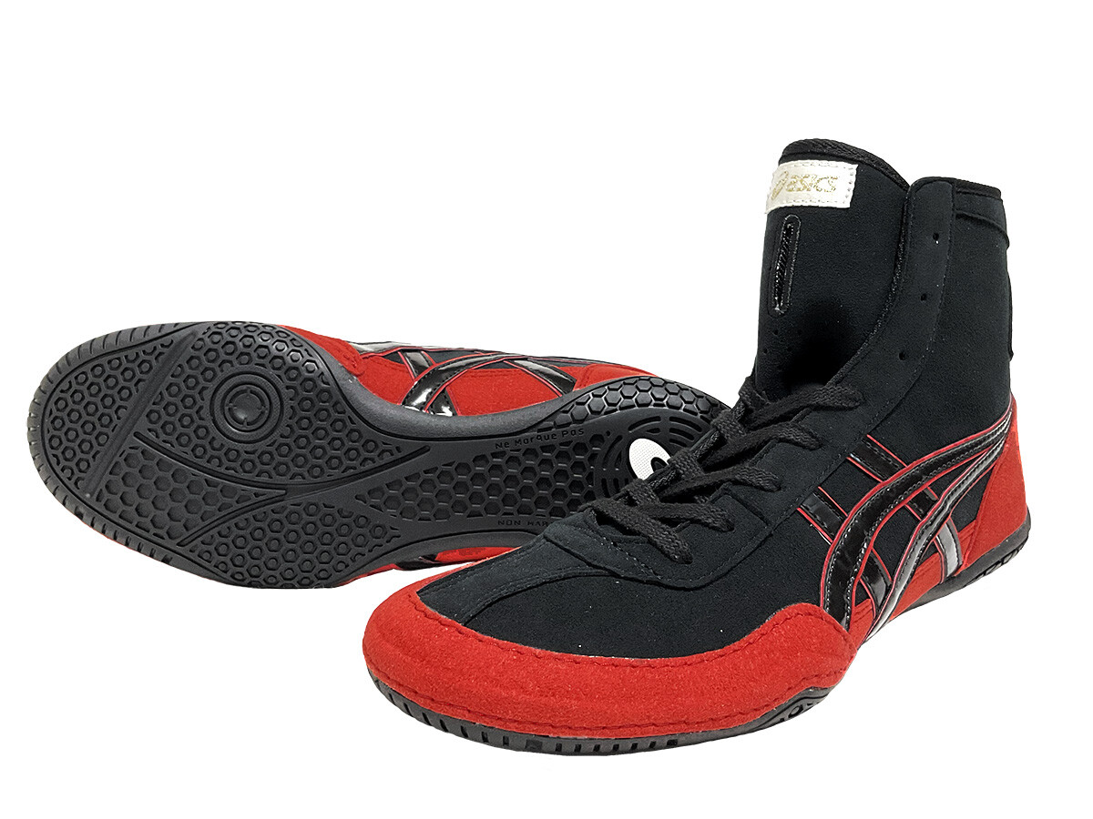 【In stock】ASICS Wrestling Shoes New 1083A001 EX-EO TWR900 Black x Red x  Black