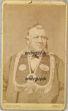 CDV GOOD TEMPLAR WALES TEMPERANCE  DUNNING CARDIFF WELSH ANTIQUE PHOTO REGALIA