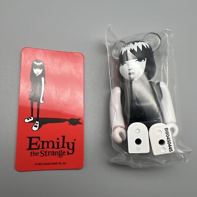 Medicom Bearbrick Be@rbrick 100% Series 45 Figure Emily The Strange W/Card Read