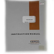 1976 Kepco Model MPS 620M Power Supply Instruction Manual 52 Pages