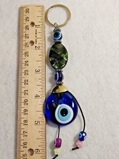 evil eye glass bead keychain/ purse charms various styles