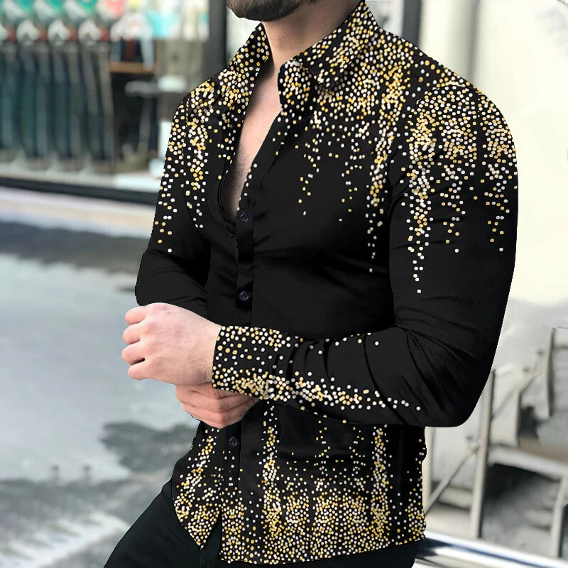 Black party cheap wear shirt