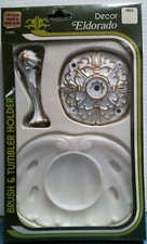 Franklin Brass Antique White  Gold Brush  Tumbler Holder D1005  FS