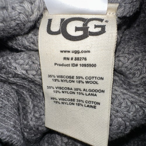 UGG Ceanne Sweater Womens Small Gray Knit Long Sleeve Turtleneck Side Ties EUC - Picture 7 of 8