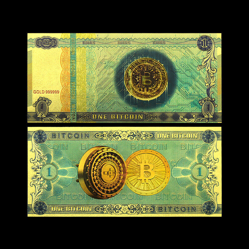 Bitcoin Case Gold Foil Banknote One Million Colored Euro Paper Note  European Replica Gold Plated Bitcoin Bills