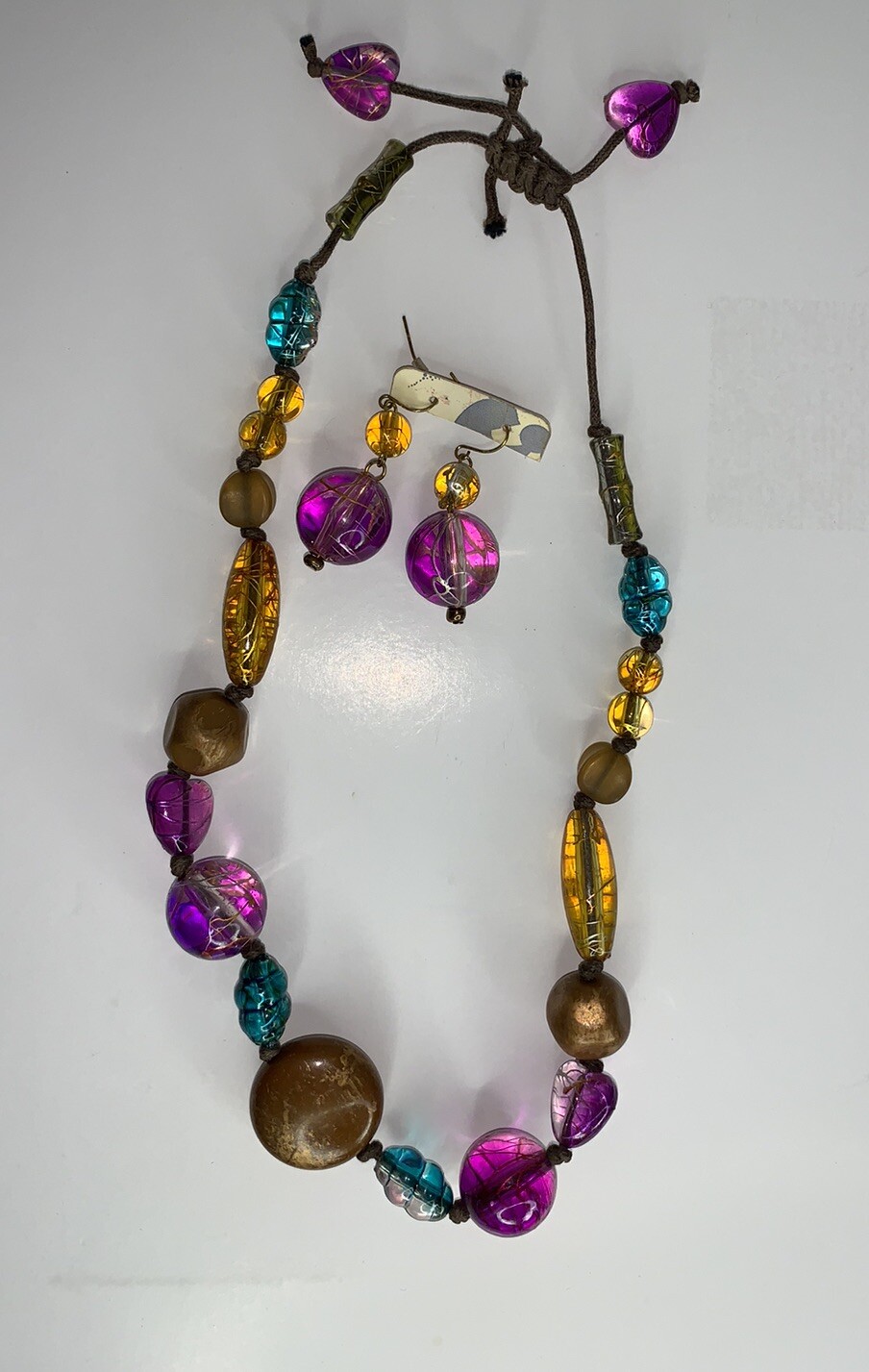 Multicolor￼ Beaded necklace￼ Adjustable￼w  Glass … - image 5