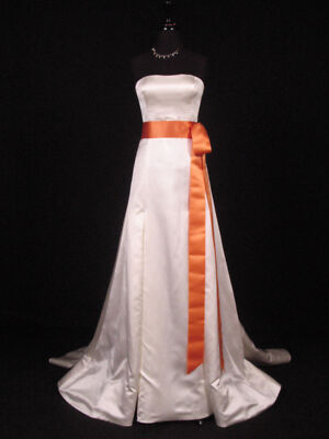 orange wedding dress sash Bridal sash crystal ribbon