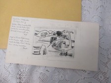 um 1975 Siegfried R&ouml;ssel Radierung zu : Christ. Morgenstern GALGENBERG