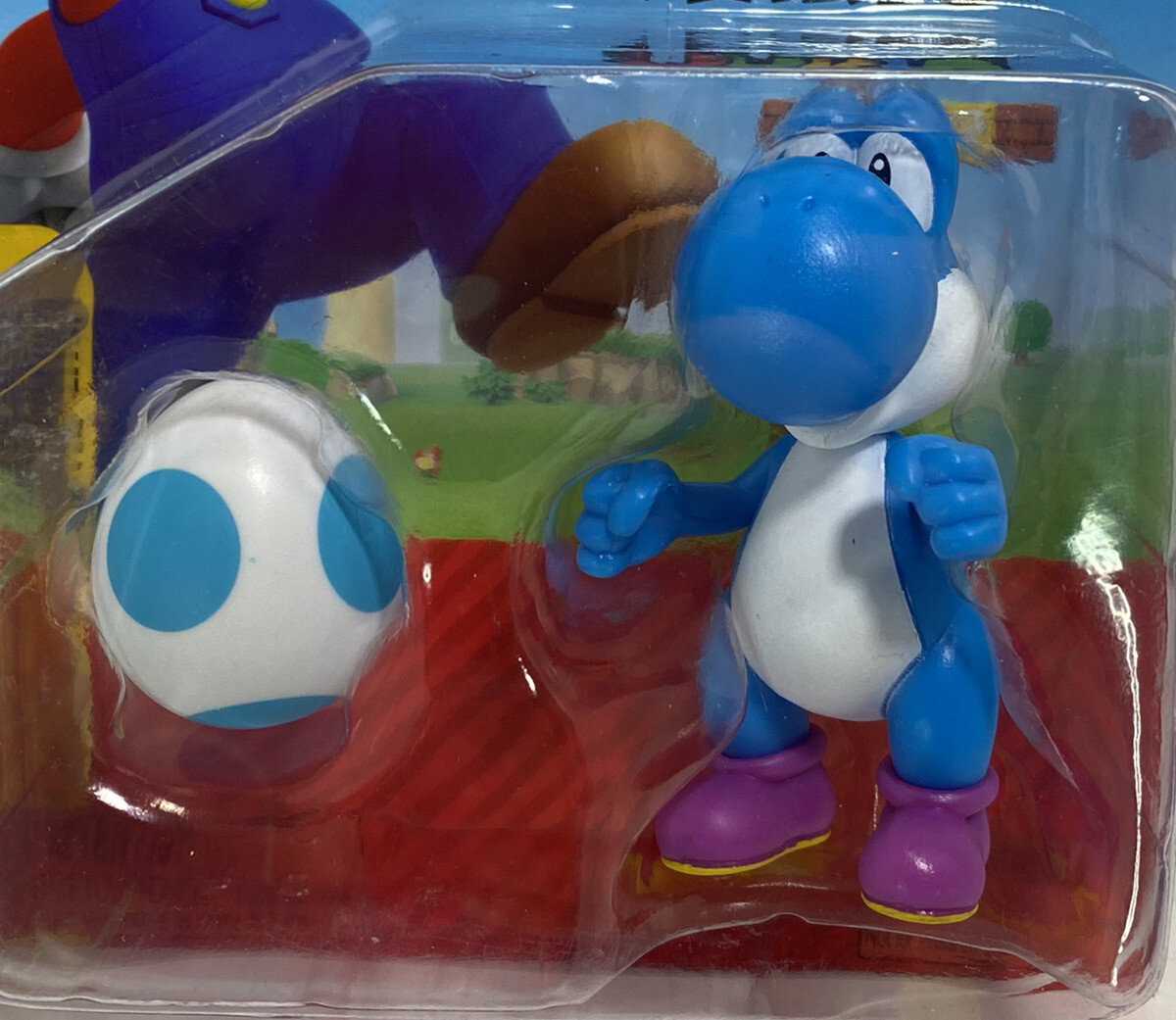 yoshi② Nintendo 2.5 inch Light Blue Running Yoshi Articulated