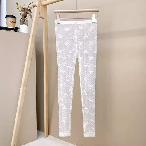 Women Lace Floral Sheer Mesh Leggings Stretchy See Through Pants Underpants - Picture 6 of 13