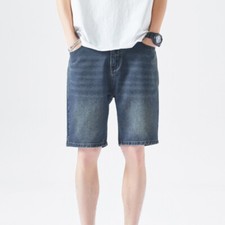 Pantaloni Corti In Denim Slim Fit Fino Al Ginocchio Estate