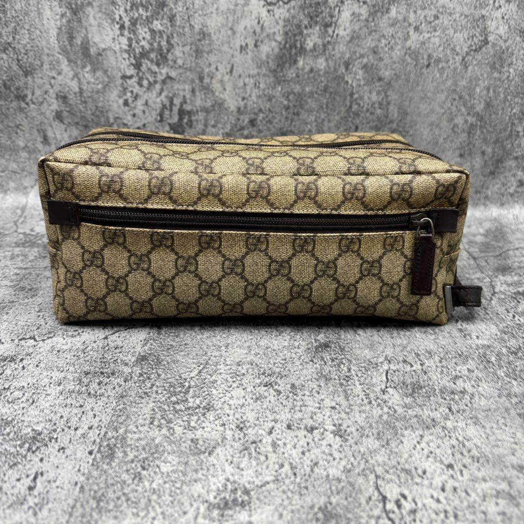 GUCCI Clutch Bag Second GG Beige Brown Leather From Japan | eBay