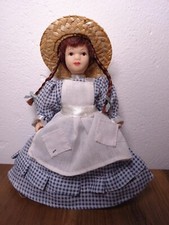 Vintage Sammlerpuppe -großes Puppenhaus- Strohhut  15 cm wie abgebildet (8970)