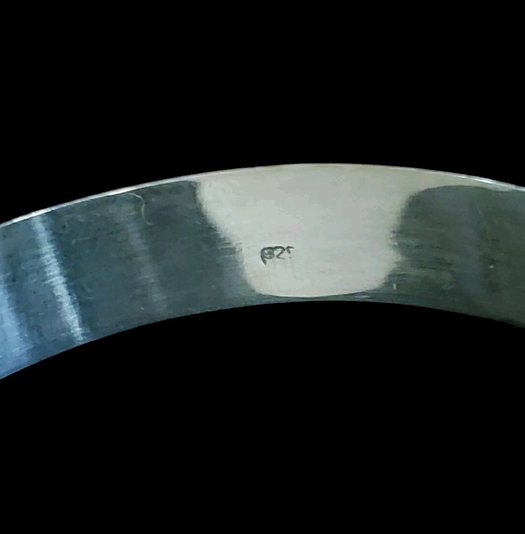 7.5" x 12mm Handcrafted Solid Sterling Silver Tex… - image 9