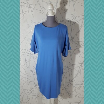 COS Pale Blue Pullover T-Shirt Dress w/ Silk Sleeves | Women's S | eBay