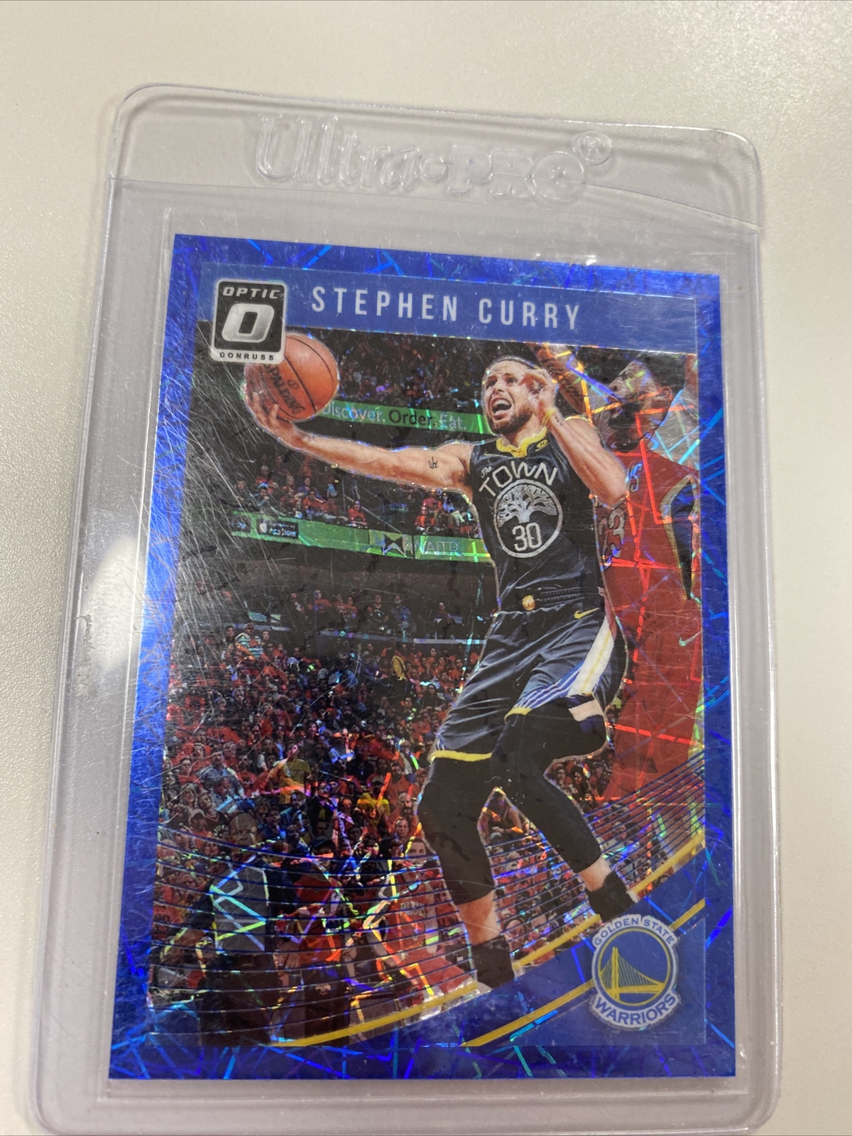 Stephen Curry 2018-19 Donruss Optic Blue Velocity #2 Warriors Goat