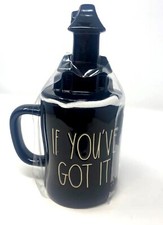 RAE DUNN "IF YOU GOT IT HAUNT IT" CERAMIC MUG w/ TOPPER *NEW * FREE SHIPPING