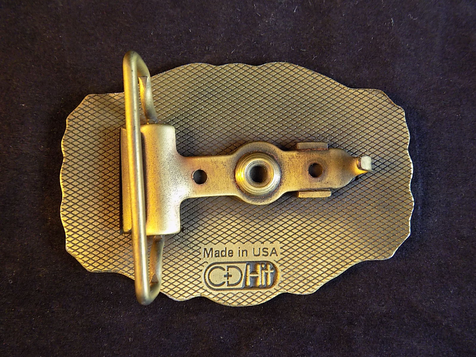 LARGE SOLID BRASS BELT BUCKLE Arrowhead Cowboy Ri… - image 2