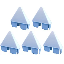 Vinyl PICKET FENCE POST CAP: (5 pk) POINTED White Vinyl Fence Post Caps - Sharp
