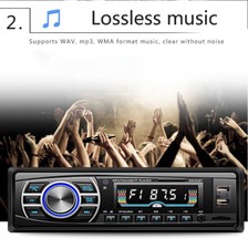 Single 1 Din Car Radio Audio Unit FM/USB/AUX/TF Bluetooth In-Dash Car MP3 Player