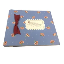 Family Faces photo album Hard Cover Floral With Ribbon