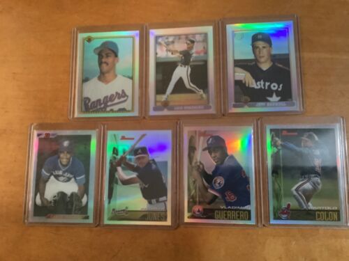 2002 Bowman Chrome Rookie Reprints Refractor 7 Card lot..Jones, Guerrero, Colon