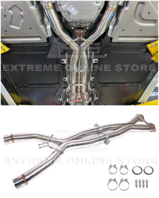 For 14-19 Corvette C7 6.2L V8 | 3'' Cat Connect Performance X-Pipe Mid Pipe