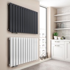 Design Paneelheizkörper Horizontal Flachheizkörper Badheizkörper Anthrazit Weiß