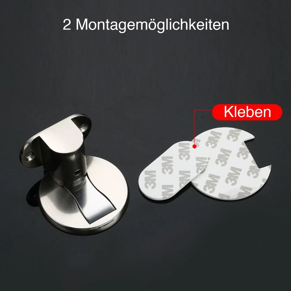 Ailiebe Design® Türstopper Magnet Edelstahl selbstklebend für Boden Türhalter - Bild 3 von 4
