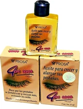 PROSA 4 en 1 PARA ALARGAR TUS PESTAÑAS 0.5fl Oz, Oil For Eyelash growth #2PACK!