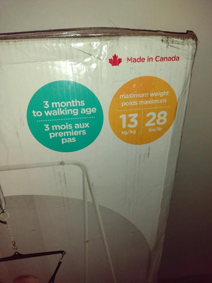 Jolly Jumper Ejercitador para Bebé con Soporte Portátil en Blanco Baby Jumper Infantil Foto 3 de 4