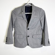 Crewcuts J.Crew Ludlow Gray Wool Blazer Suit Jacket Boys Size 8