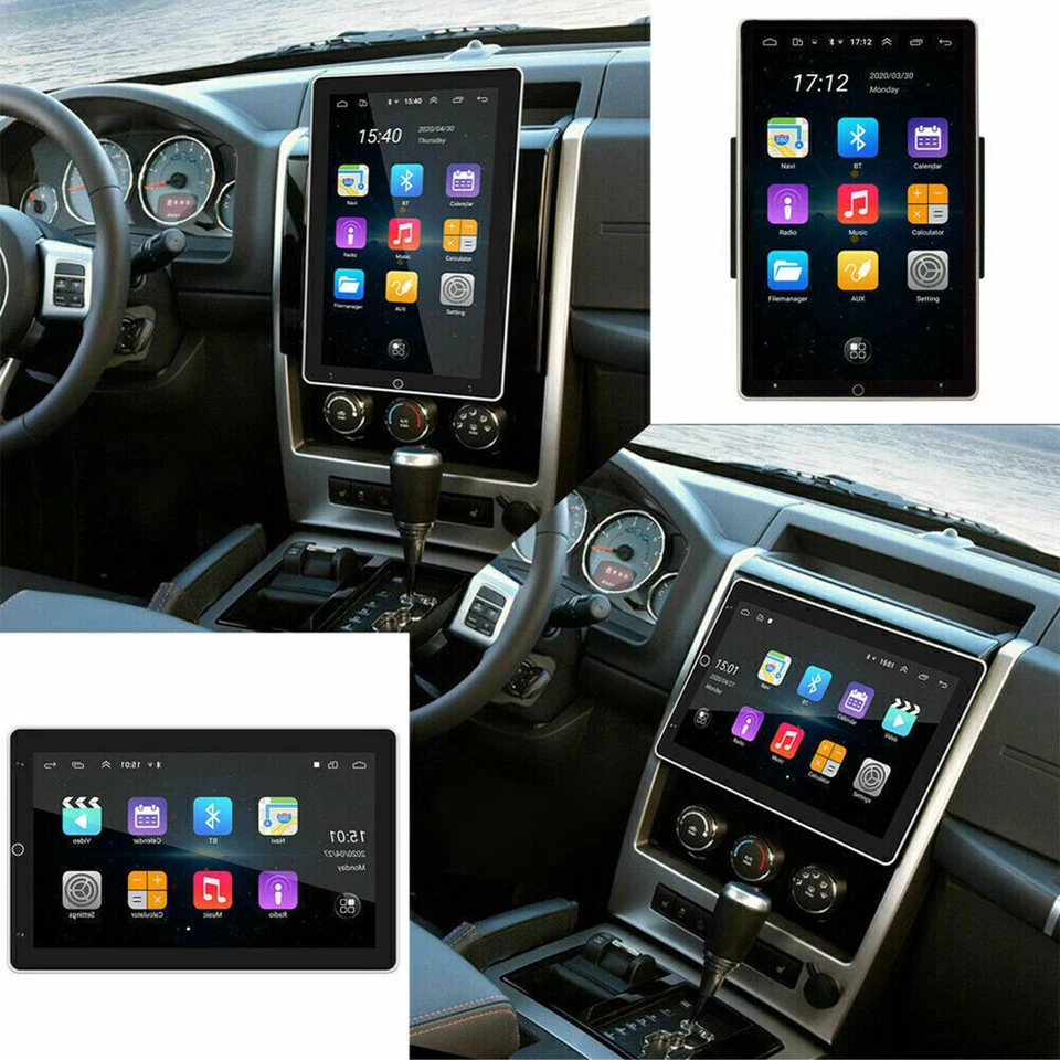 Rádio estéreo giratório CarPlay duplo din para 2006-14 Ford F-250 F-350 Super Duty - Imagem 3 de 4