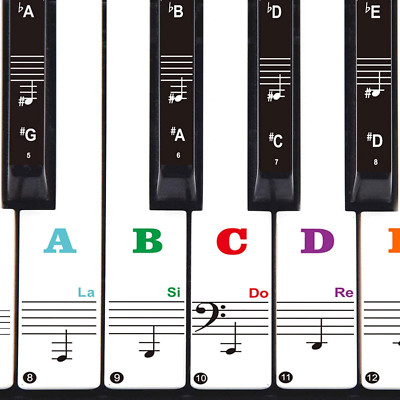 Klavier Lernen Keyboard Noten Aufkleber Rückstandslos Entfernen Piano Sticker