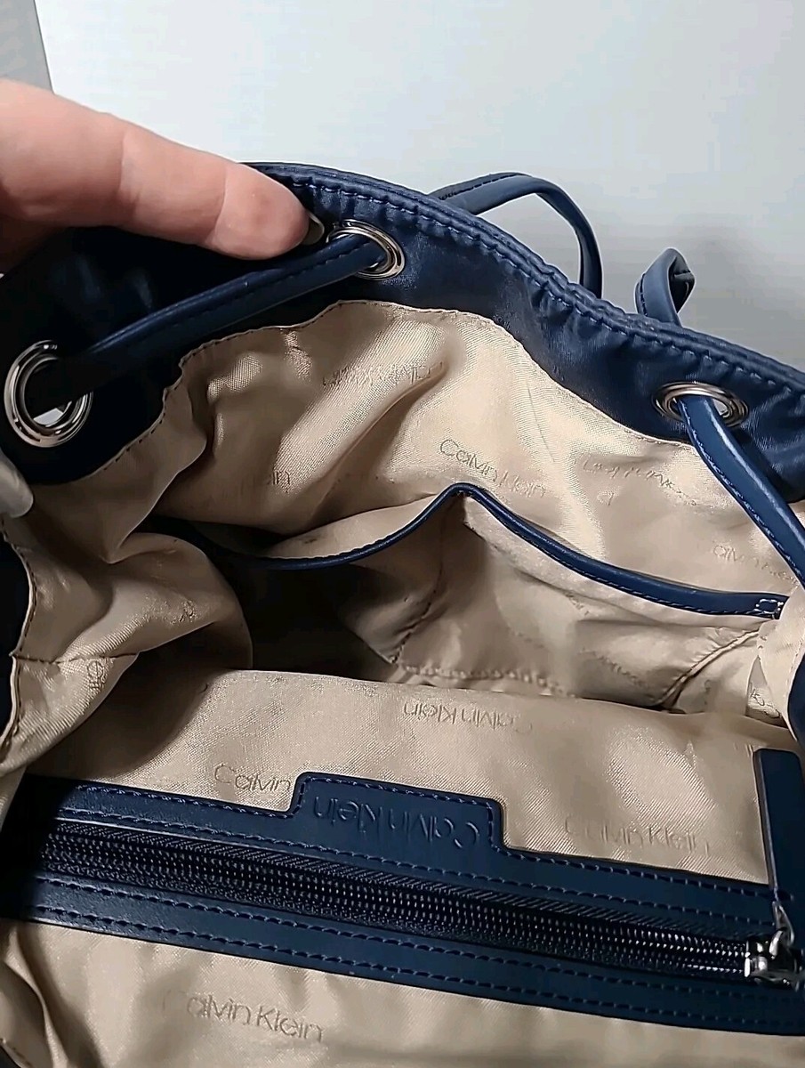 Calvin Klein Teodora Cargo Backpack Navy Blue/Silver Hand  display picture 3