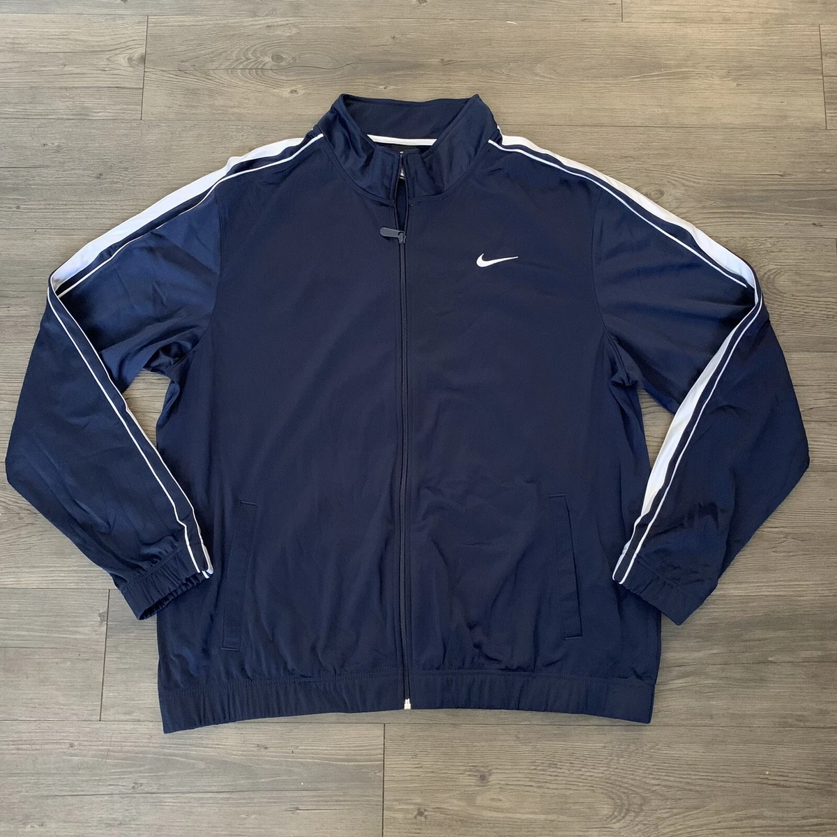 blue zip up tracksuit
