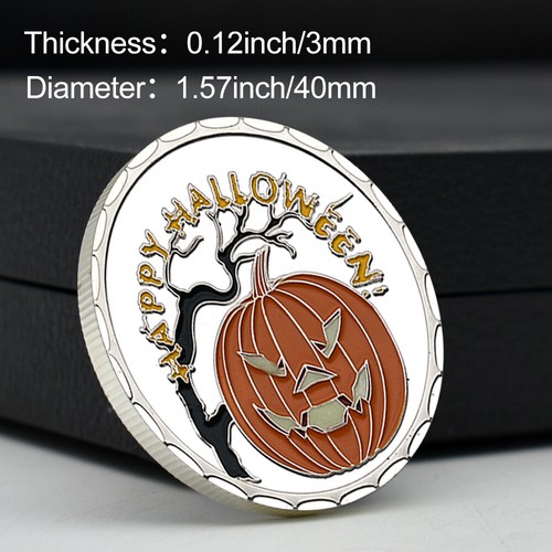Feliz Halloween Moneda Conmemorativa Plateada Festival Regalo Coleccionar Medalla - Imagen 3 de 12