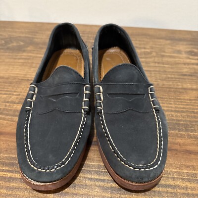 G.H. Bass Weejuns Waldo Penny Loafers Black Suede Leather  display picture 3