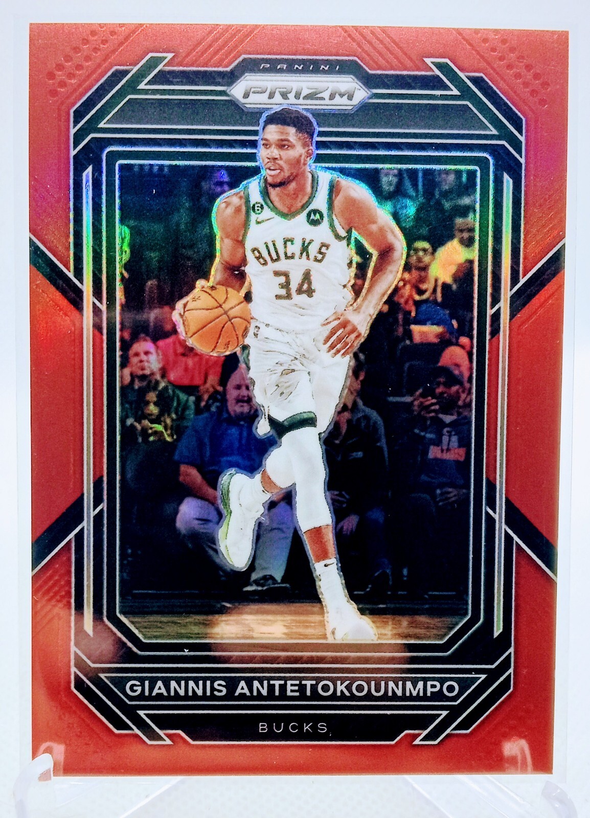 2022 Giannis Antetokounmpo #96 Red Prizm #/299 Milwaukee Bucks SP