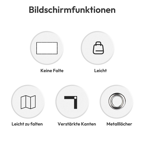 120" Beamer Leinwand Tuch Projektor Stoff Front und Rückprojektion weiss HD - Bild 2 von 10