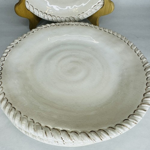 Pier 1 Import 9” Off White Ivory Melamine Appetizer Snack Plates Set of 4 NEW - Picture 4 of 6