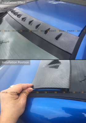 Carbon Look Shark Fin Rear Roof Vortex Spoiler Wing For 2012-2015 Subaru Impreza WRX – DTM 2-SPR-A-012A-CF-B