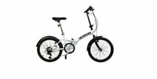 DRB Freedom Folding Commuter Bicycle 20 Wheel 6 Speed White Black Cycling