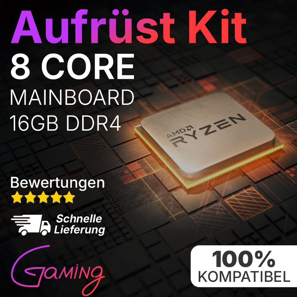 PC Bundle Aufrüstkit Gaming Set AMD Ryzen 7 5800X + MSI Mainboard + 16GB RAM - Bild 2 von 4