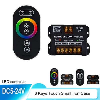 Touch Controller RF remote control 6Key 30A RGB 50A RGBW LED light strip Dimmer