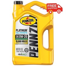 Pennzoil Platinum Full Synthetic 0W-20 Motor Oil, 5 Quart 27.42 per gallon
