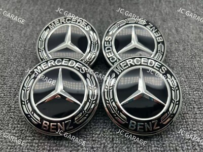 AMG BLACK WREATH 75MM WHEEL CENTER CAP HUB CAPS FOR MERCEDES-BENZ | eBay