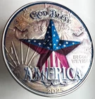God Bless America - American Silver Eagle 1oz .999 Silver Dollar Coin
