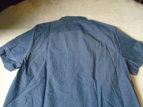 Express Slim Soft Wash Navy Blue Shrt Slve Button Sz L NWT 100% Cttn MSRP $49.90 - Picture 9 of 10